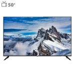 تلویزیون هوشمند سام مدل UA50CU7700CC، کیفیت تصویر Ultra HD و 4K، پشتیبانی از سیستم عامل Android، دارای گیرنده دیجیتال، ماشین زمان، پنل VA، مرورگر اینترنت، سایز 50 اینچ، تعداد درگاههای HDMI سه عدد و تعداد درگاههای USB دو عدد